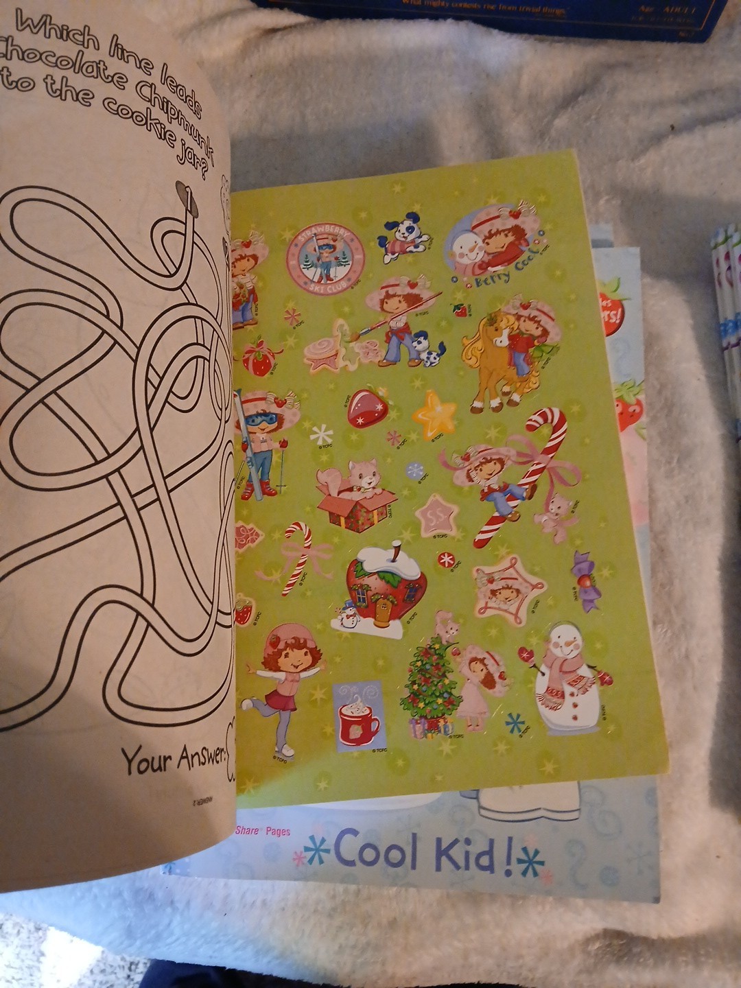 Vintage 2006 Strawberry Shortcake Big Best Book To Color Unused With Stickers