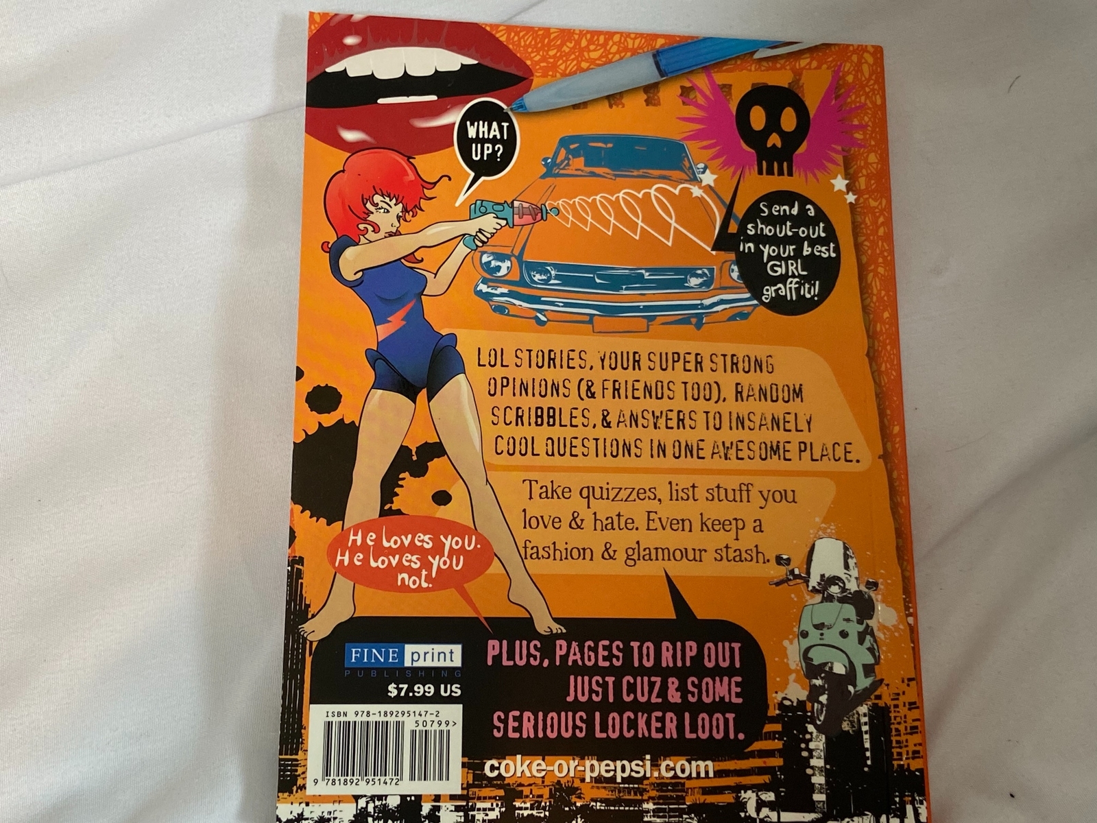 Lot of 2 Coke or Pepsi? Girl! by Mickey Gill Cheryl Book Tween Teacher Prizes
