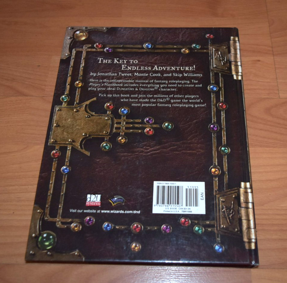 Dungeons & Dragons Players Handbook Core Rulebook I 2nd Printing