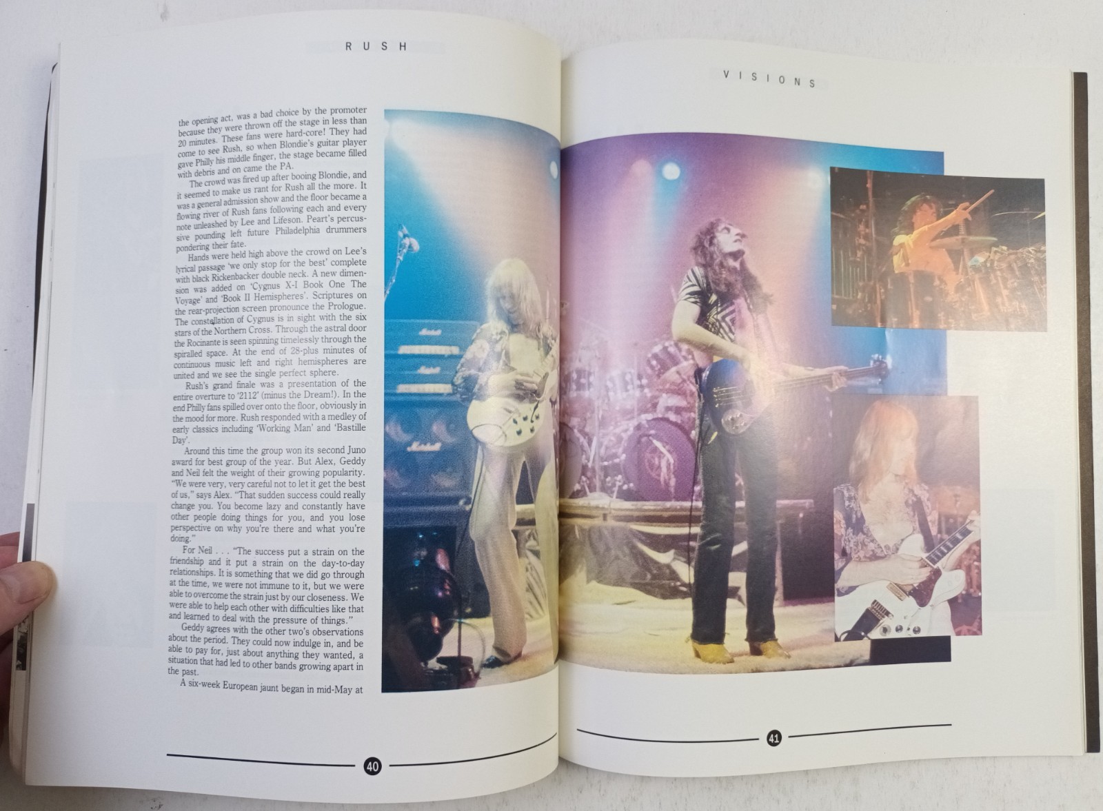 RUSH VISIONS: THE OFFICIAL BIOGRAPHY. BILL BANASIEWICZ. OMNIBUS PRESS 1988. VGD