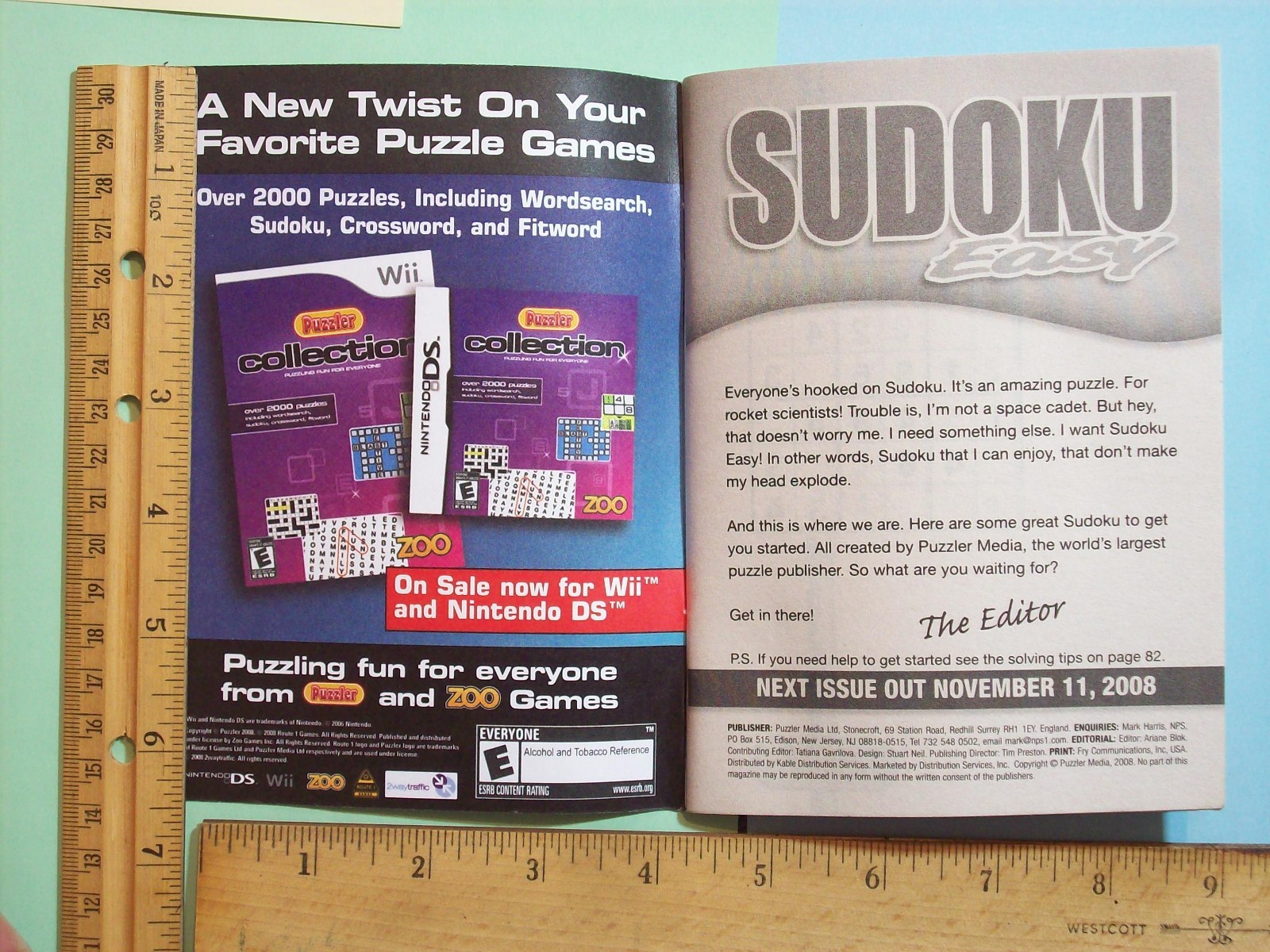 BOOK SUDOKU EASY PUZZLER DECEMBER 2008 MINI PUZZLE FUN 71 PUZZLES 82 PAGES