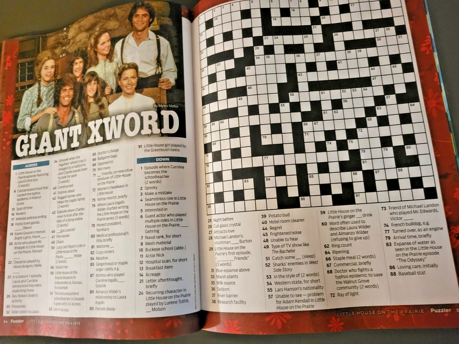 Little House On The Prairie Puzzler by TV Guide-Variety of Games With Show Theme
