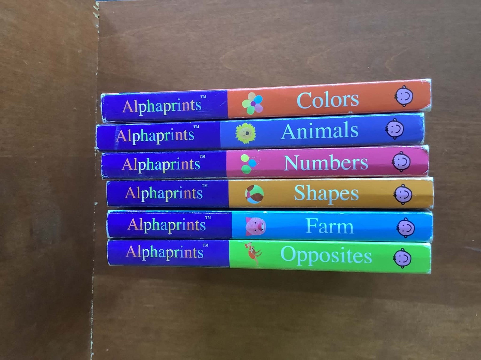 Priddy Books Alphaprints Library of 6 Children’s Early Learning Book Set