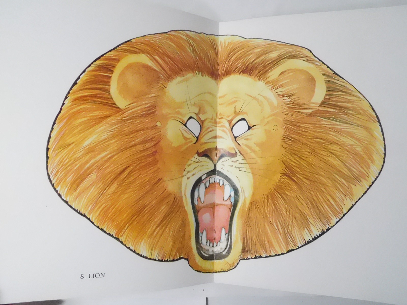 15 Cut & Make ANIMAL MASKS Book in Full Color Anthony Rao 1986 Dover
