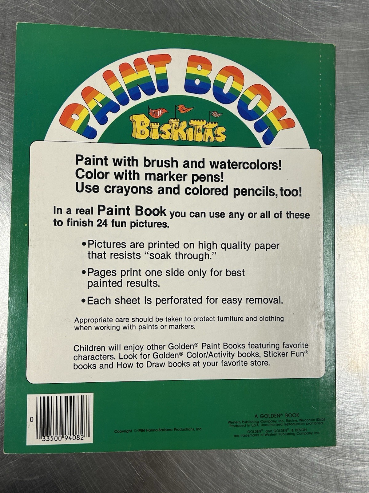 Vintage 1984 Biskitts Golden Paint Book NEW Unused NOS All Pages Clean Pristine