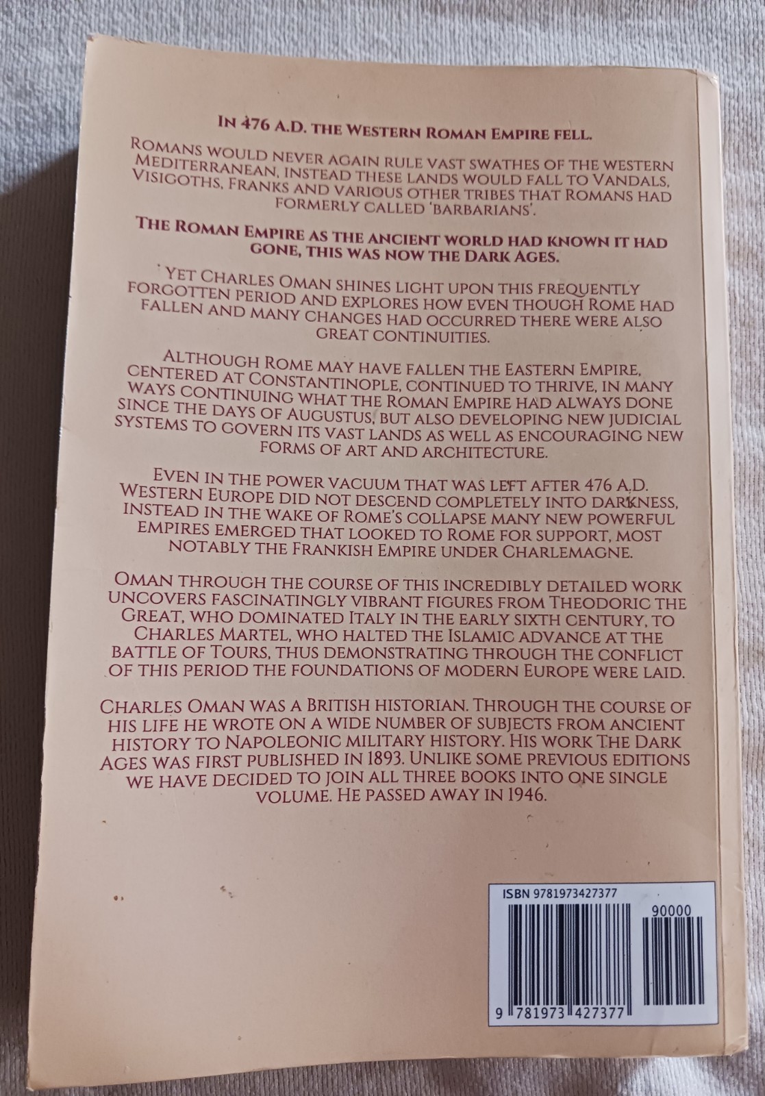The Dark Ages 476-918 – Book By Charles Oman