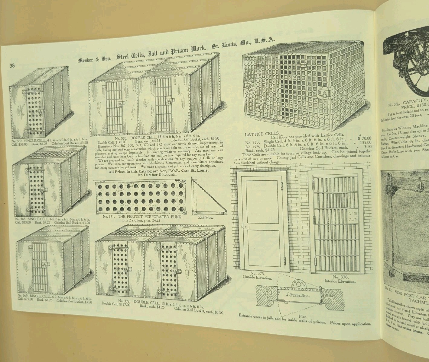 Barn Find Reprint of Early 1900’s Mesker & Bro. Catalog House Fronts Iron Jails