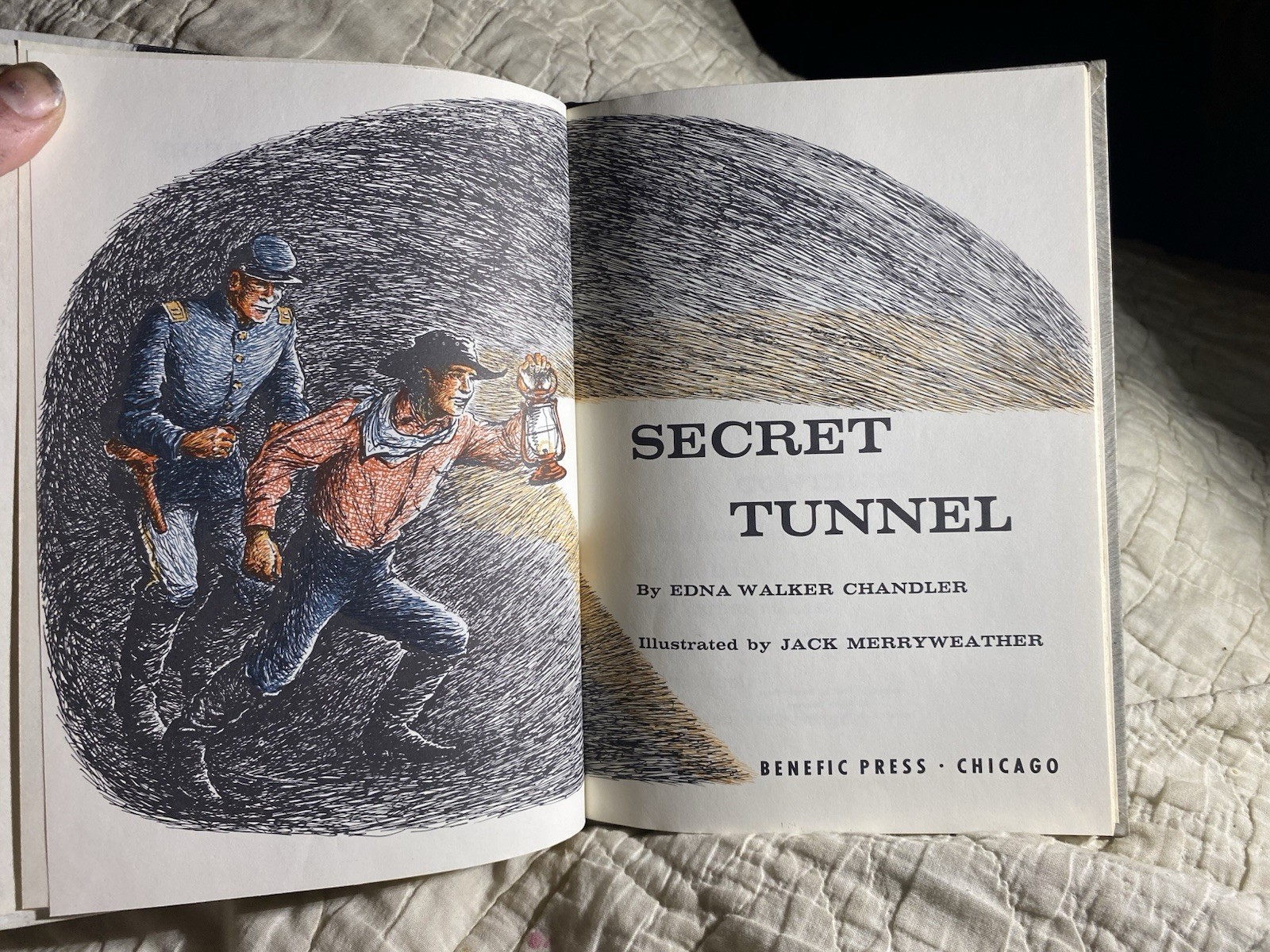 Vtg Tom Logan Series Secret Tunnel Edna Walker Chandler Benefic Press 1967