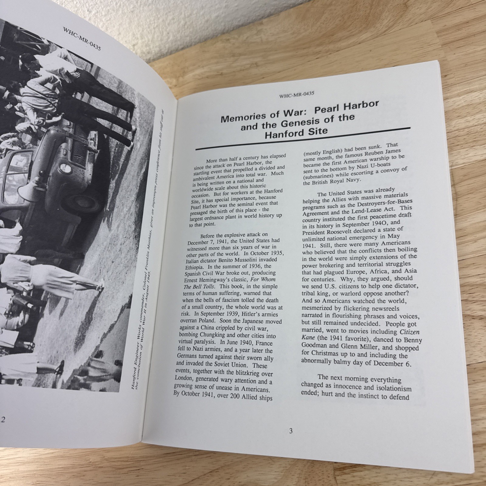 Hanford Site Anthology of Early Histories Dept of Energy Booklet Richland WW2