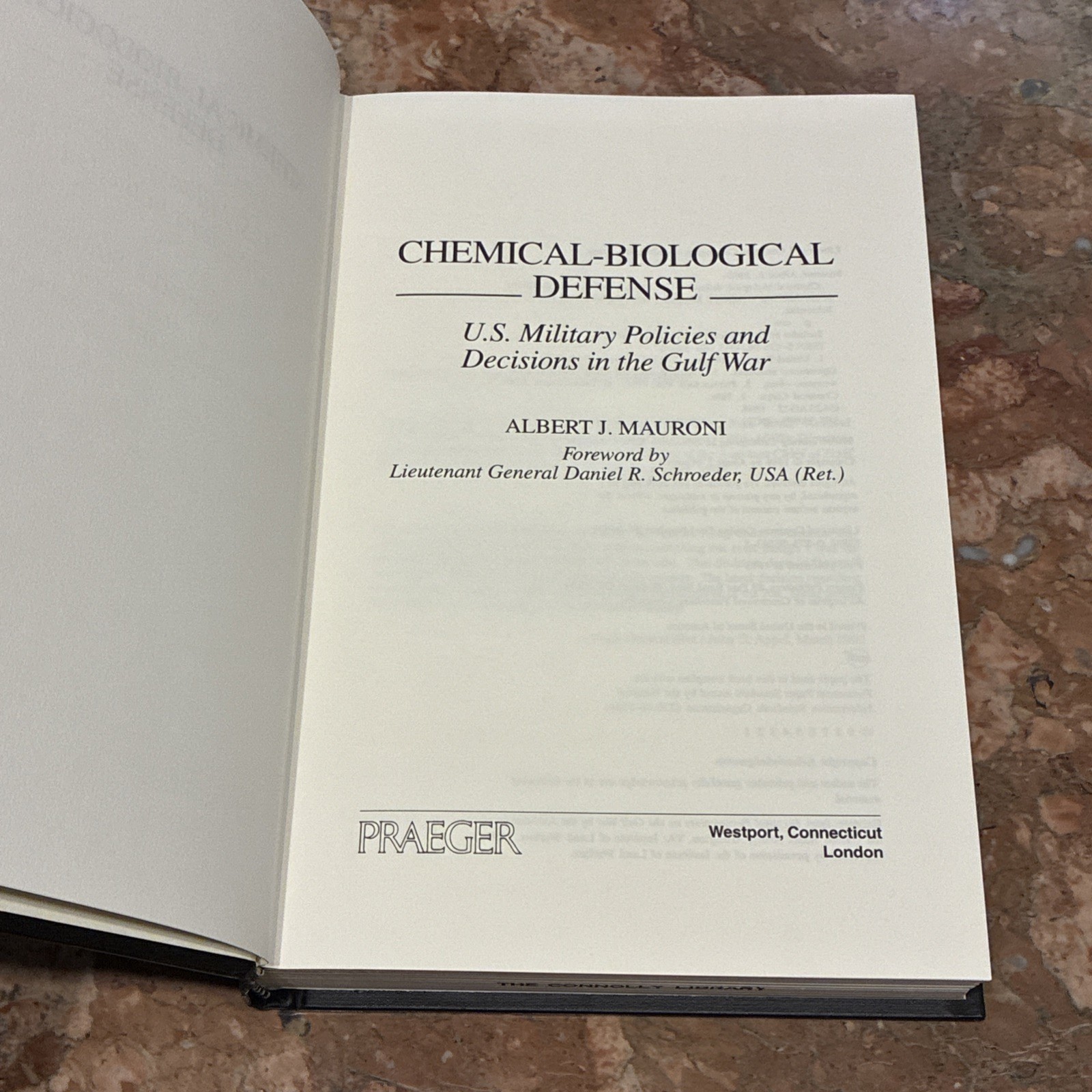 Book Chemical Biological Defense US Policy Gulf War Desert Storm Military Books