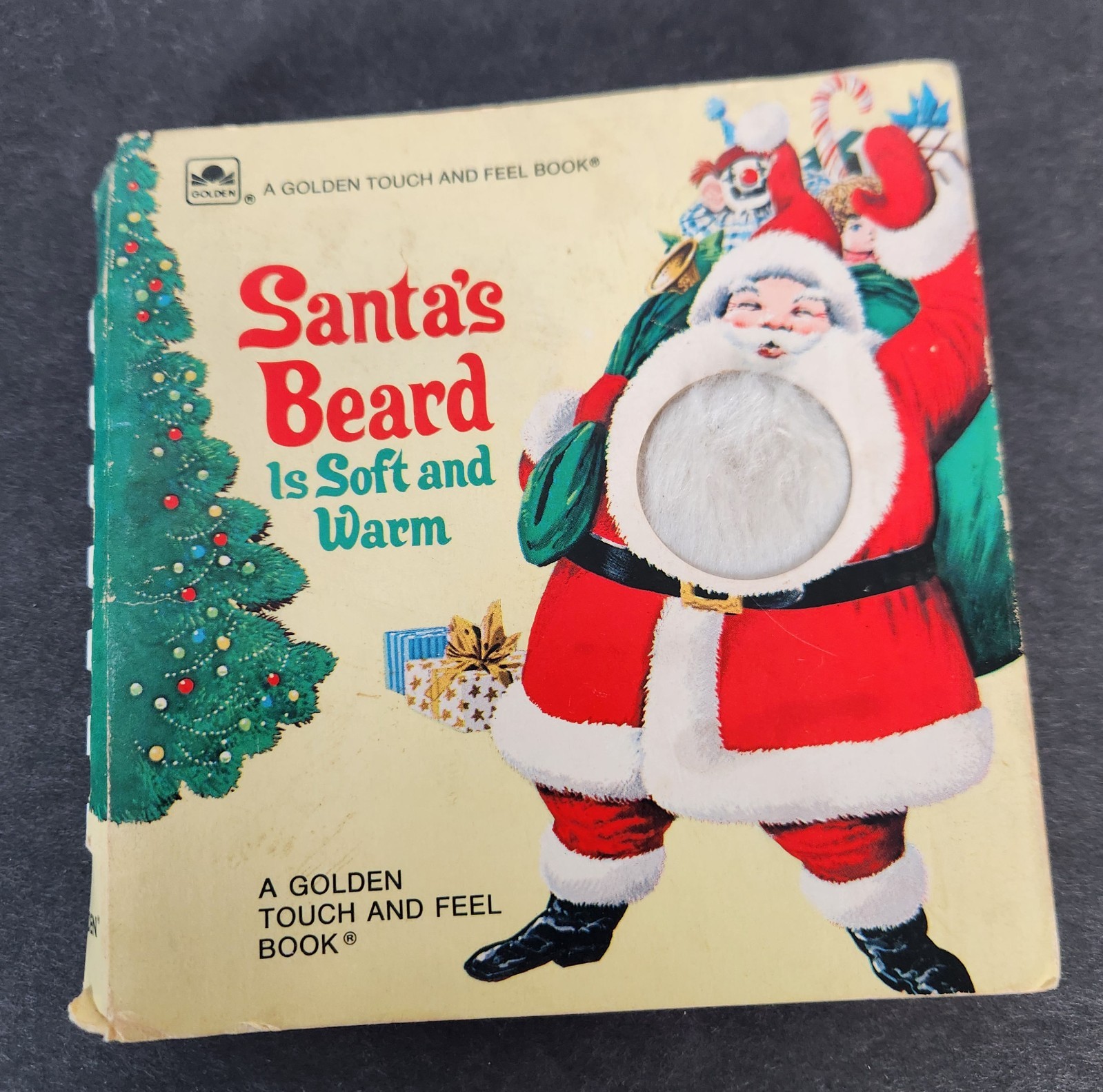 Santas Beard is Soft and Warm Golden Touch and Feel Book Vintage 1974 Christmas