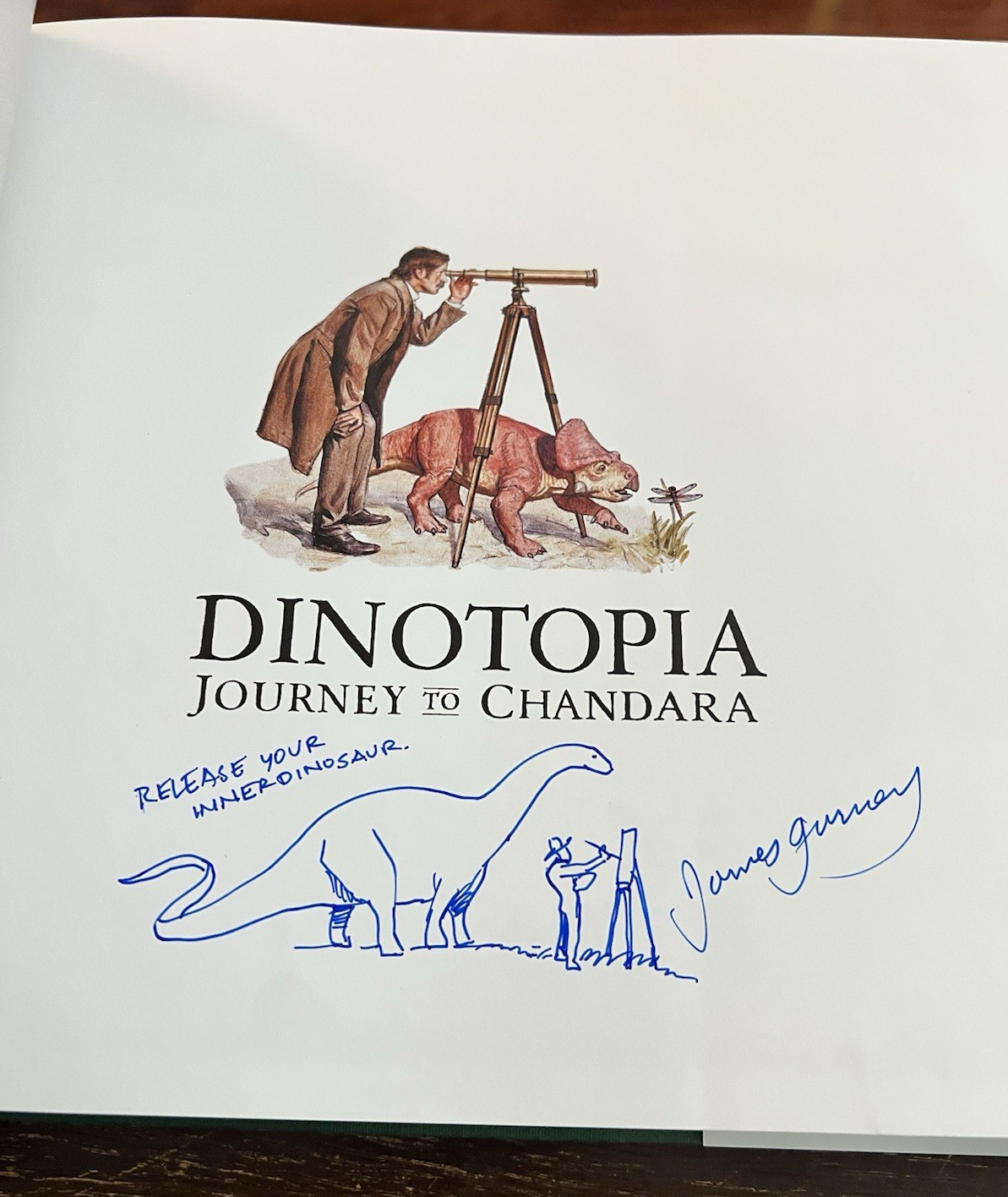 Calla Edition Dinotopia Journey to Chandara Signed Dinosaur Drawing James Gurney