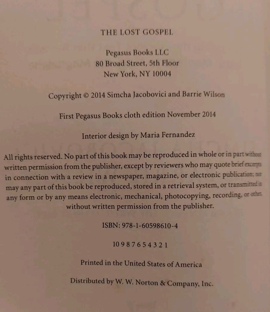 The Lost Gospel by Simcha Jacobovici & Barrie Wilson (2014, Trade Paperback)