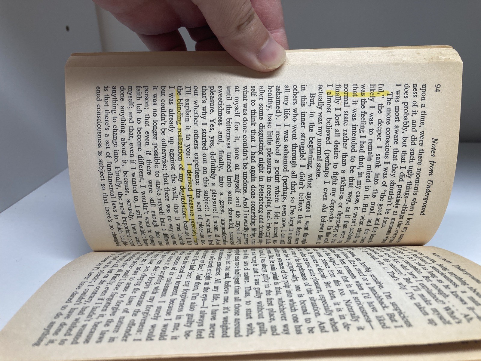Notes From Underground by Fyodor Dostoyevsky, 1961 Signet Classic Paperback