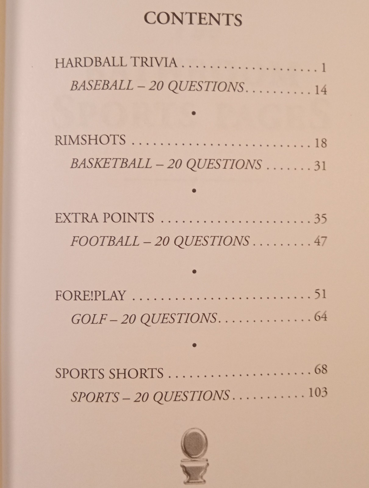 The Bathroom Sports Pages Book. 2009. 106 Pages