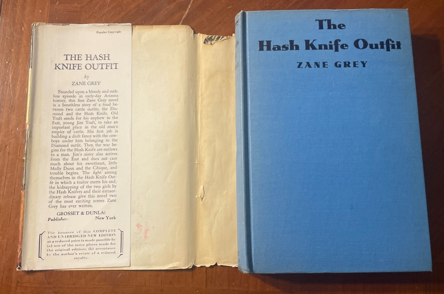 The Hash Knife Outfit by Zane Grey | 1933 Grosset & Dunlap HC W/ Dust Cover