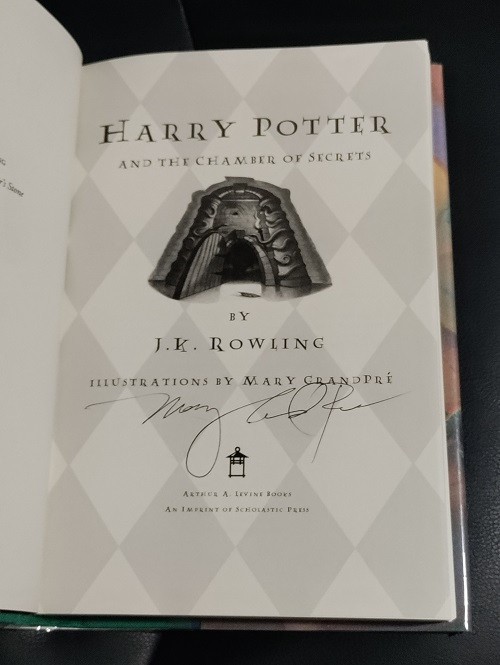 Mary GrandPré Signed Harry Potter Chamber of Secrets HC 49th Printing Near Fine