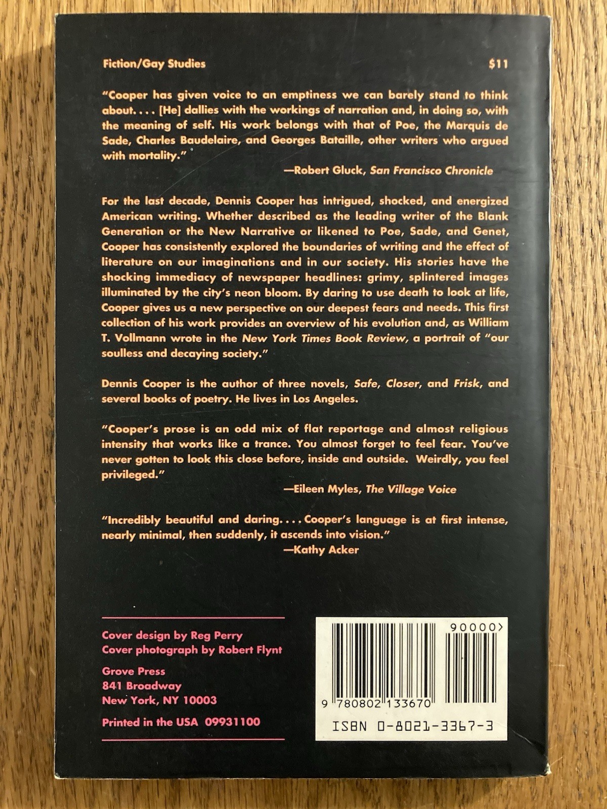 Wrong Dennis Cooper Book Great Condition Gay Paperback