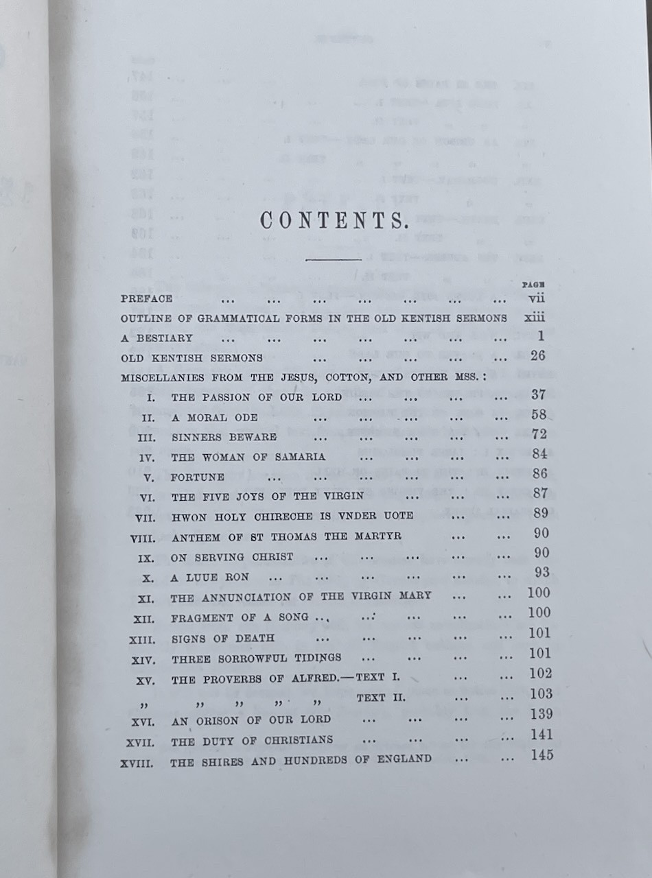 An Old English Miscellany / Richard Morris / Greenwood Press 1969 rpt. [1872] HC