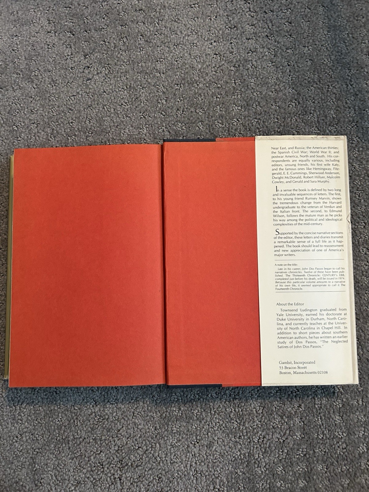 The Fourteenth Chronicle : Letters and Diaries of John Dos Passos by Townsend…