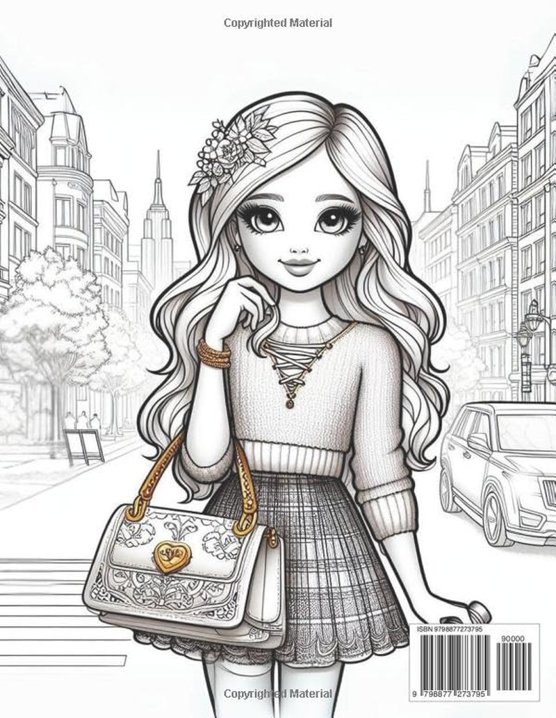 Fashion Coloring Book for Girls Ages 8-12 years old: Fun and trendy coloring pag