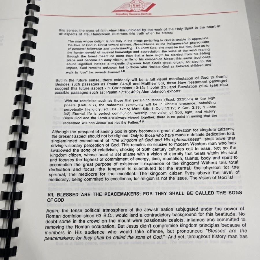 Expository Study Gospel Matthew Sermon On Mount Bible Commentary Heck 1989 Vtg