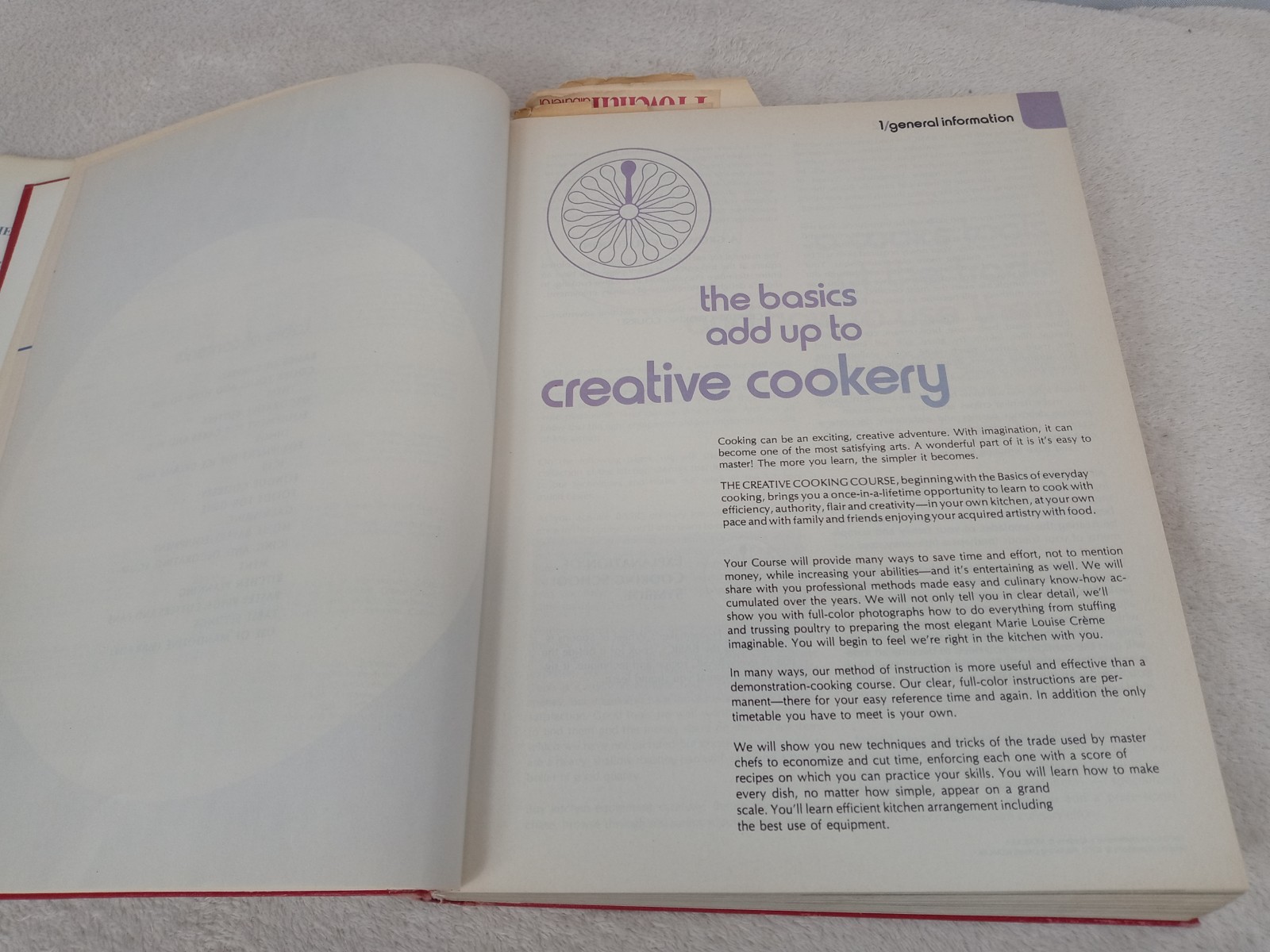 Vintage Creative Cooking Course Charlotte Turgeon Larousse Gastronomique HC DJ