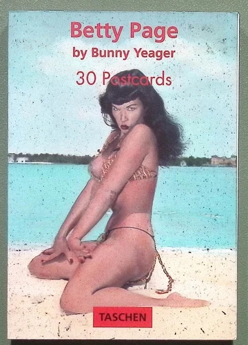 Betty Page by Bunny Yeager 30 Postcards Book (Complete Set) + 10 “trading cards”