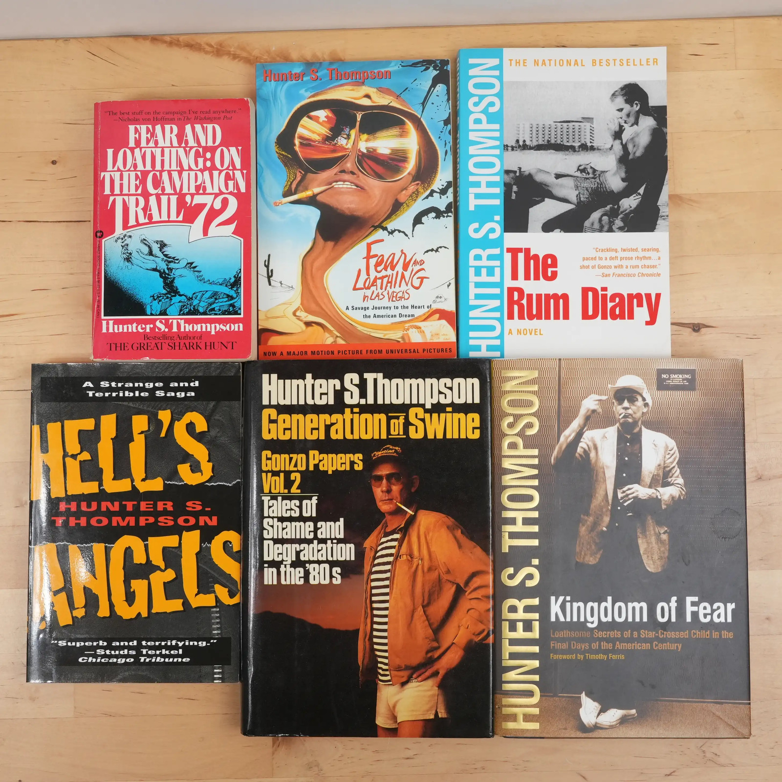 Hunter S Thompson – 6 Book Lot – Hell’s Angels, Fear and Loathing, Kingdom…