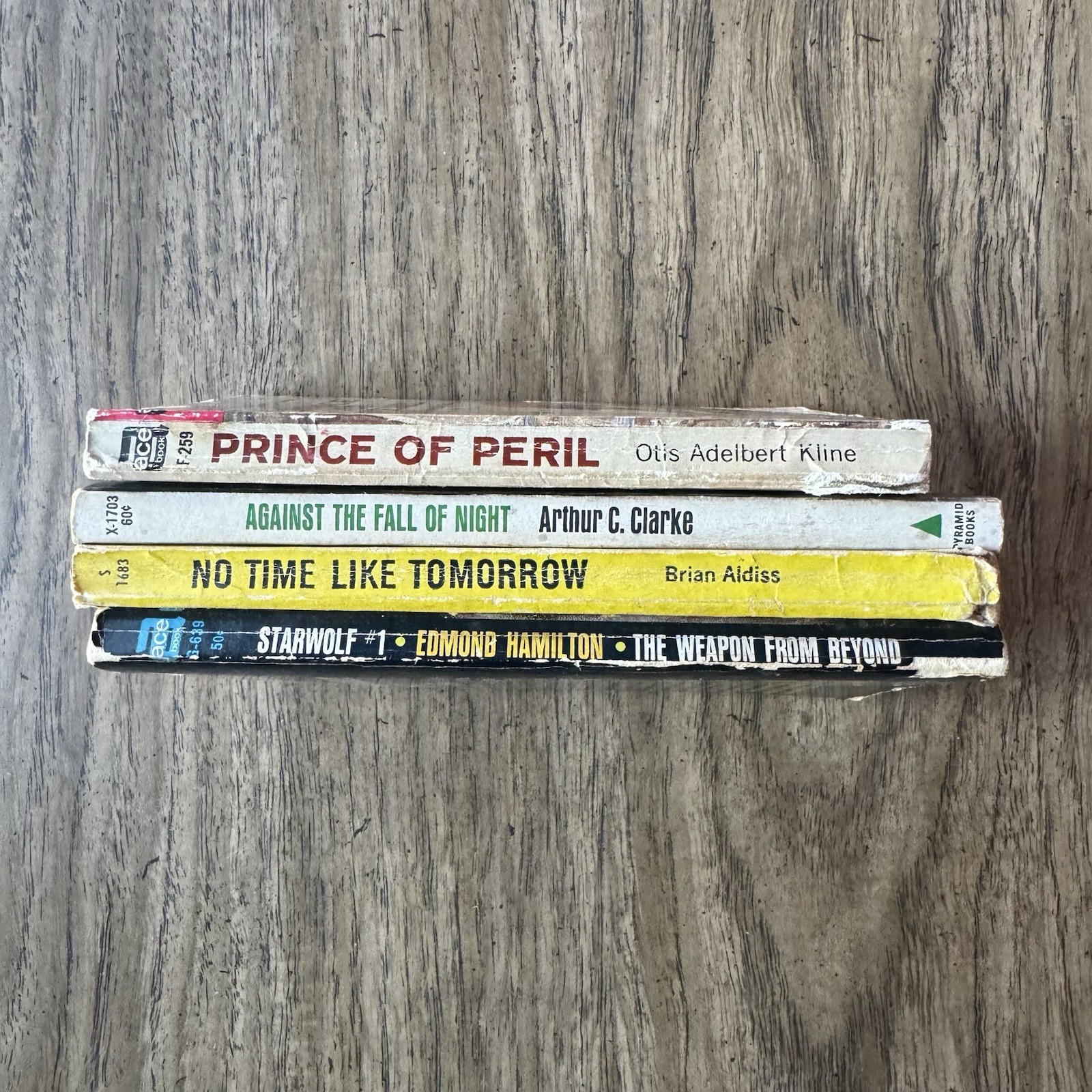Lot of 4 Classic Sci-Fi Paperbacks – Arthur C. Clarke, Aldiss, Hamilton