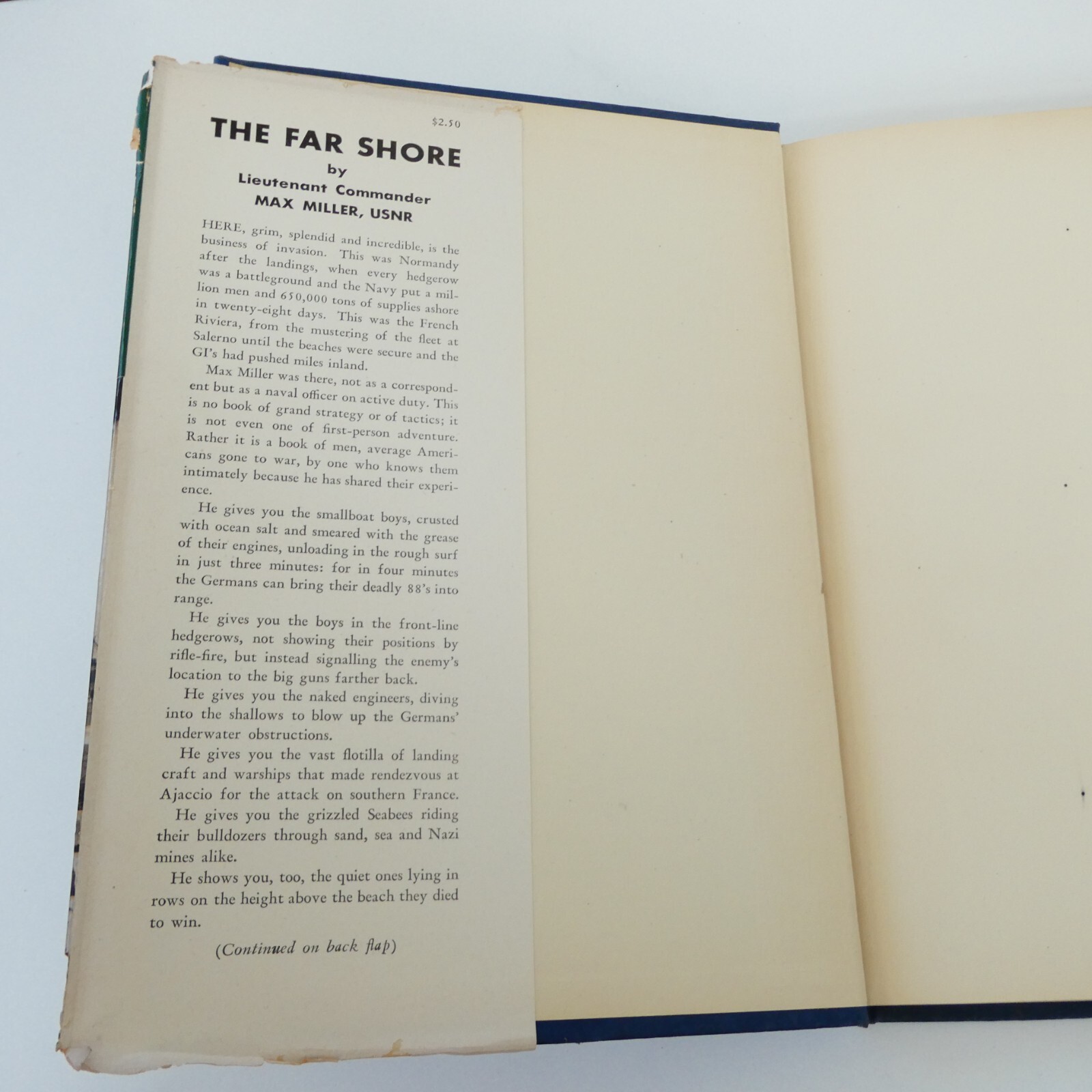 Max Miller The Far Shore & Its Tomorrow Out Here 1st Edition WW2 US Navy photos