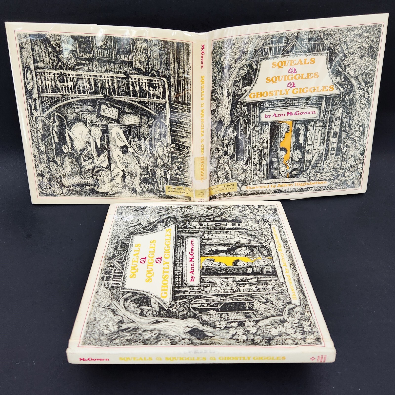 1973: Squeals & Squiggles & Ghostly Giggles by Ann McGovern 1st Printing HCDJ
