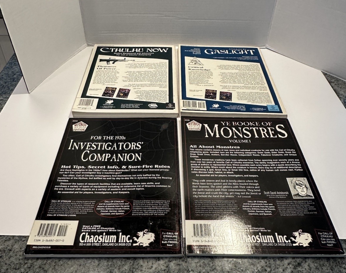 Call of Cthulhu Book Lot Investigators’ Companion 1920’s Ye Book of Monstres