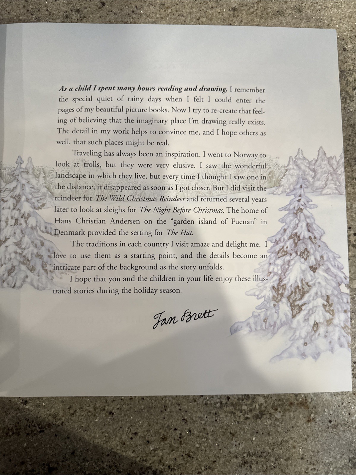 JAN BRETT’s Christmas Treasury, Twas The Night Before Mitten Trolls HC EUC
