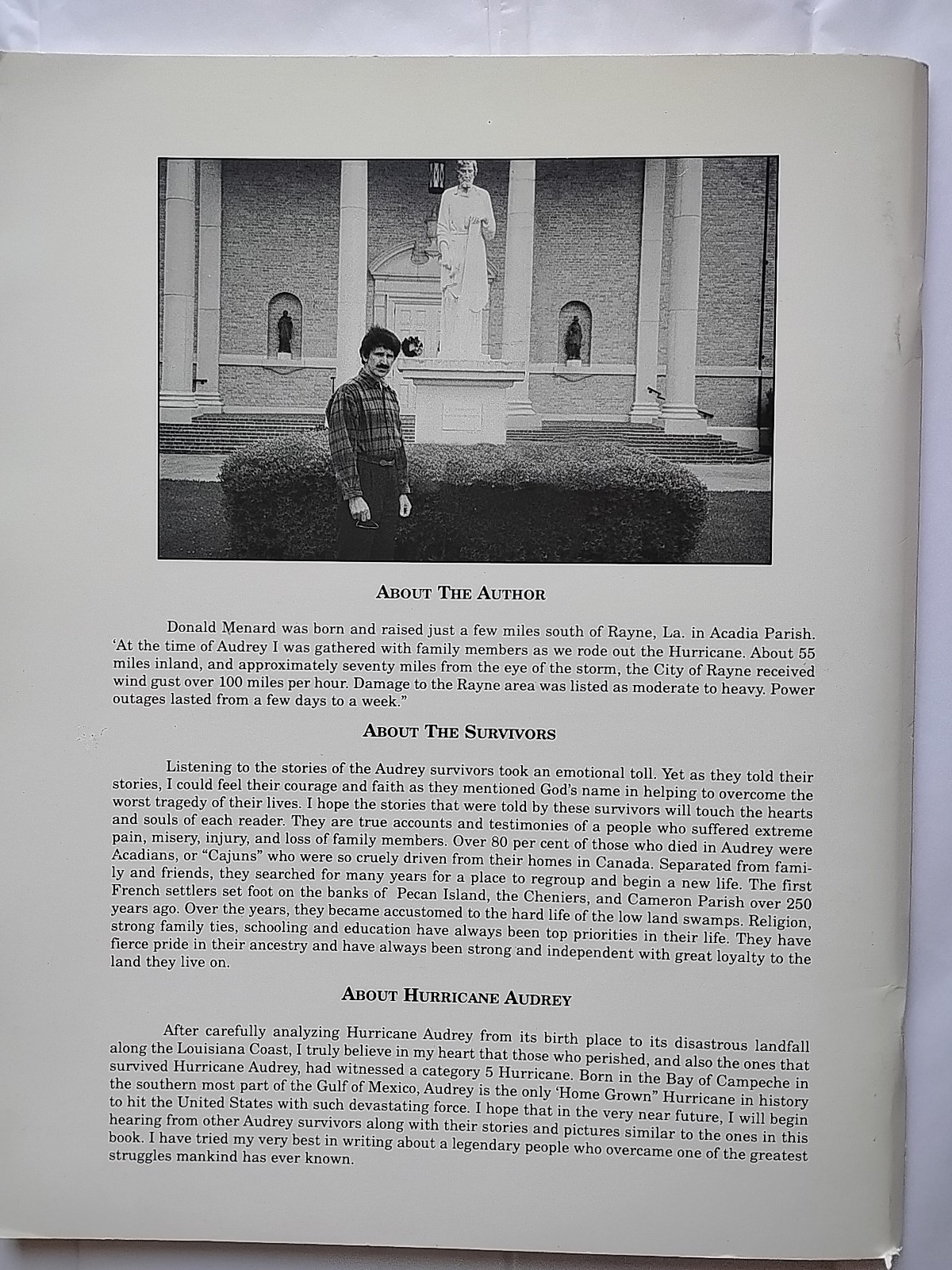 The Untold Story Of Hurricane Audrey Signed Donald Menard (490)