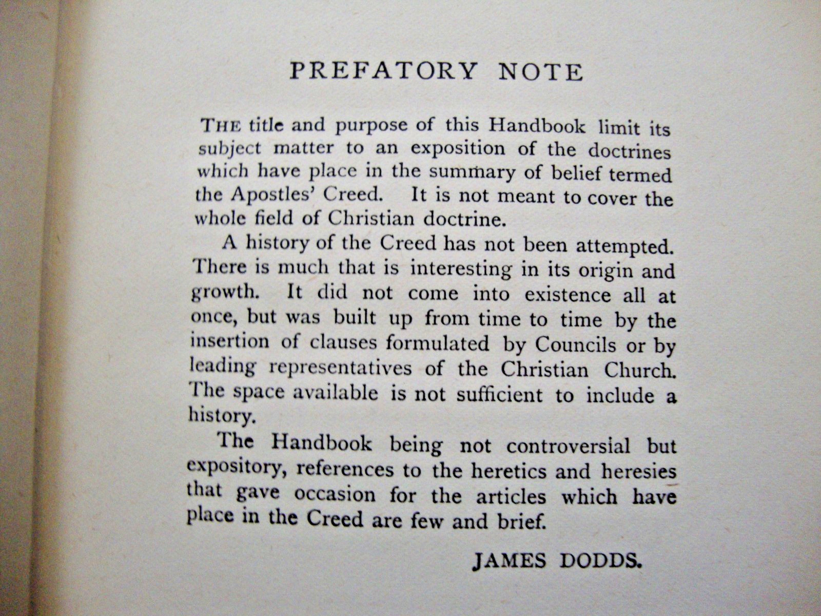 Exposition of The Apostles’ Creed -Rev. James Dodds, D.D. Westminster Press Vtg