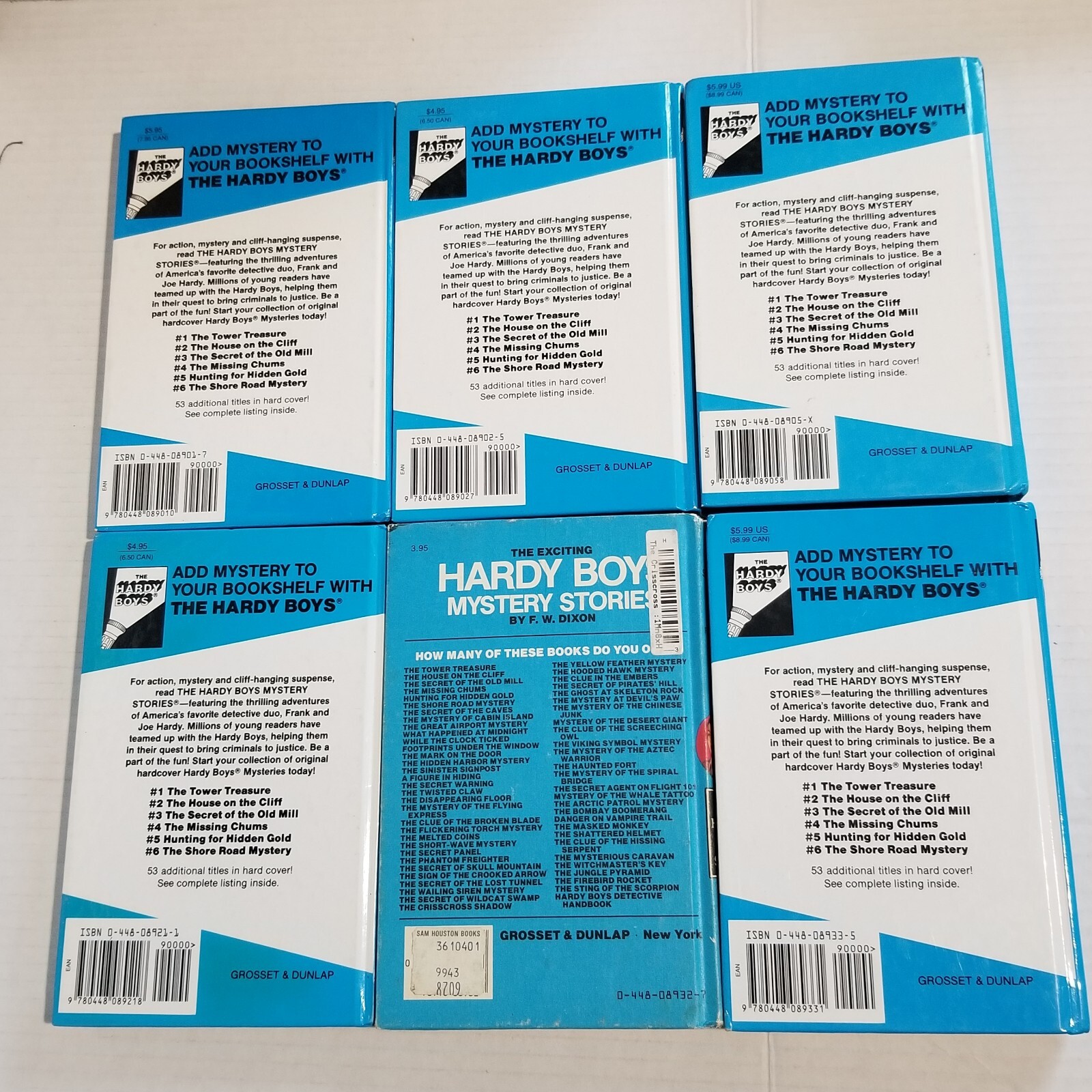 Hardy Boys Lot 6 Hardcover Set Franklin W Dixon Flashlight Matte