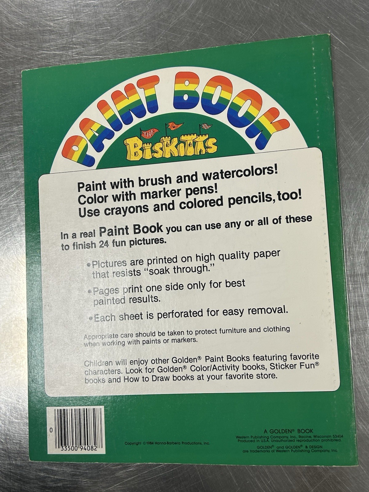 Vintage 1984 Biskitts Golden Paint Book NEW Unused NOS All Pages Clean Pristine