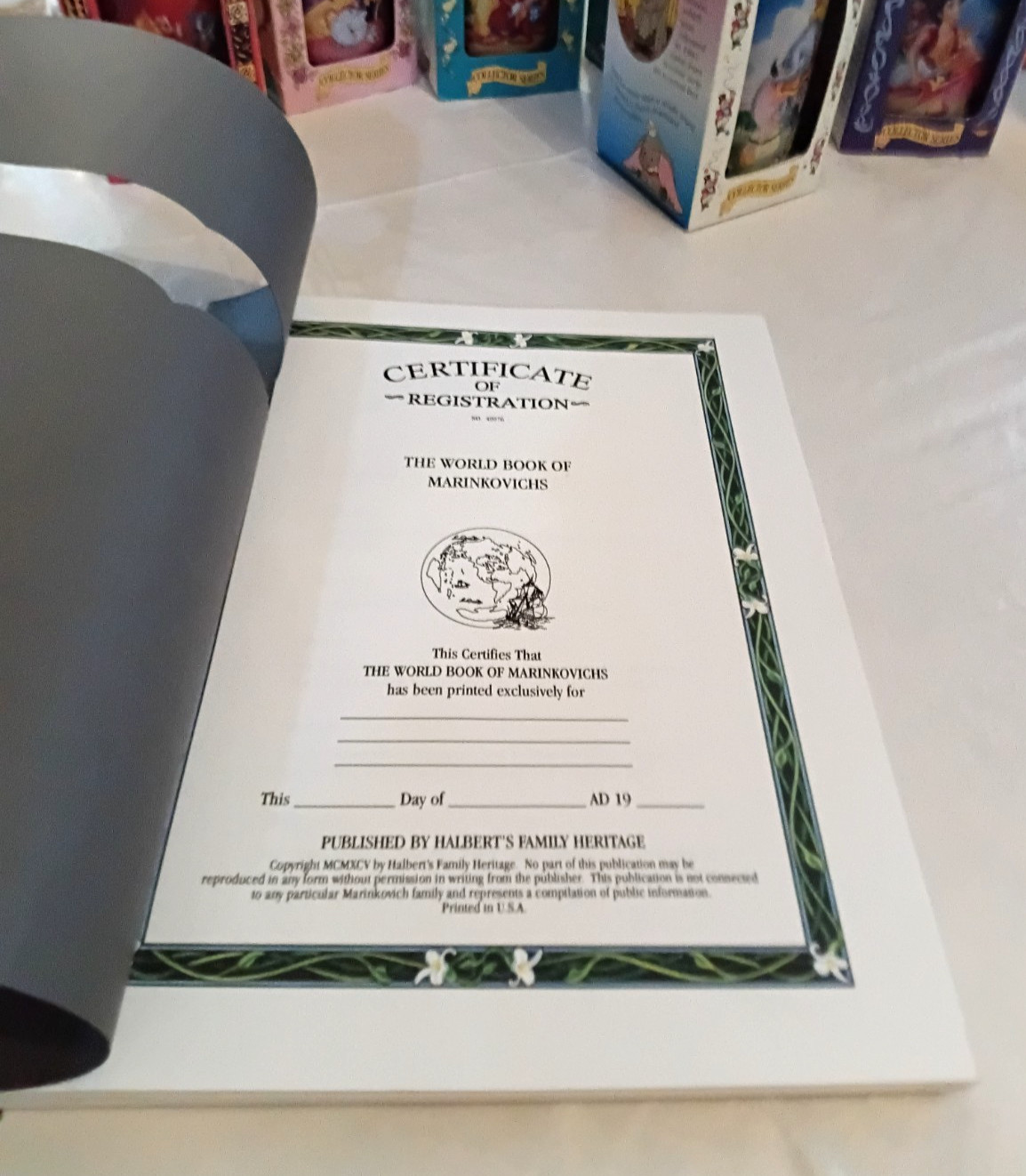 The World Book Of Marinkovichs Ancestory Geneology Book 555 Pages Vintage