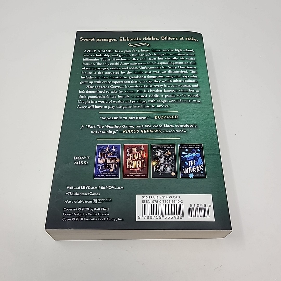 The Inheritance Games 5 Books Collection Set By Jennifer Lynn Barnes PB HC