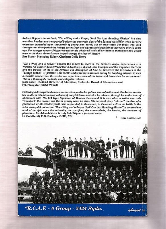 CANADA-RCAF WORLD WAR II~ON A WING & A PRAYER…LAST BOMBING MISSION-MEMOIR