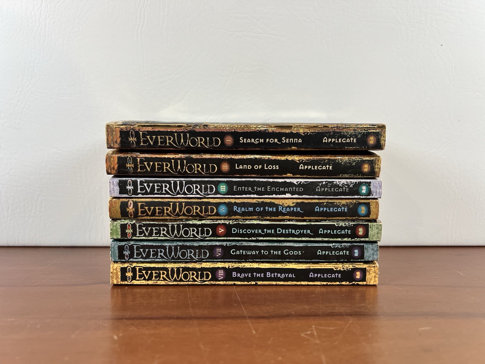 Everworld I-VII 1-7 Book Lot K.A. Applegate Paperback