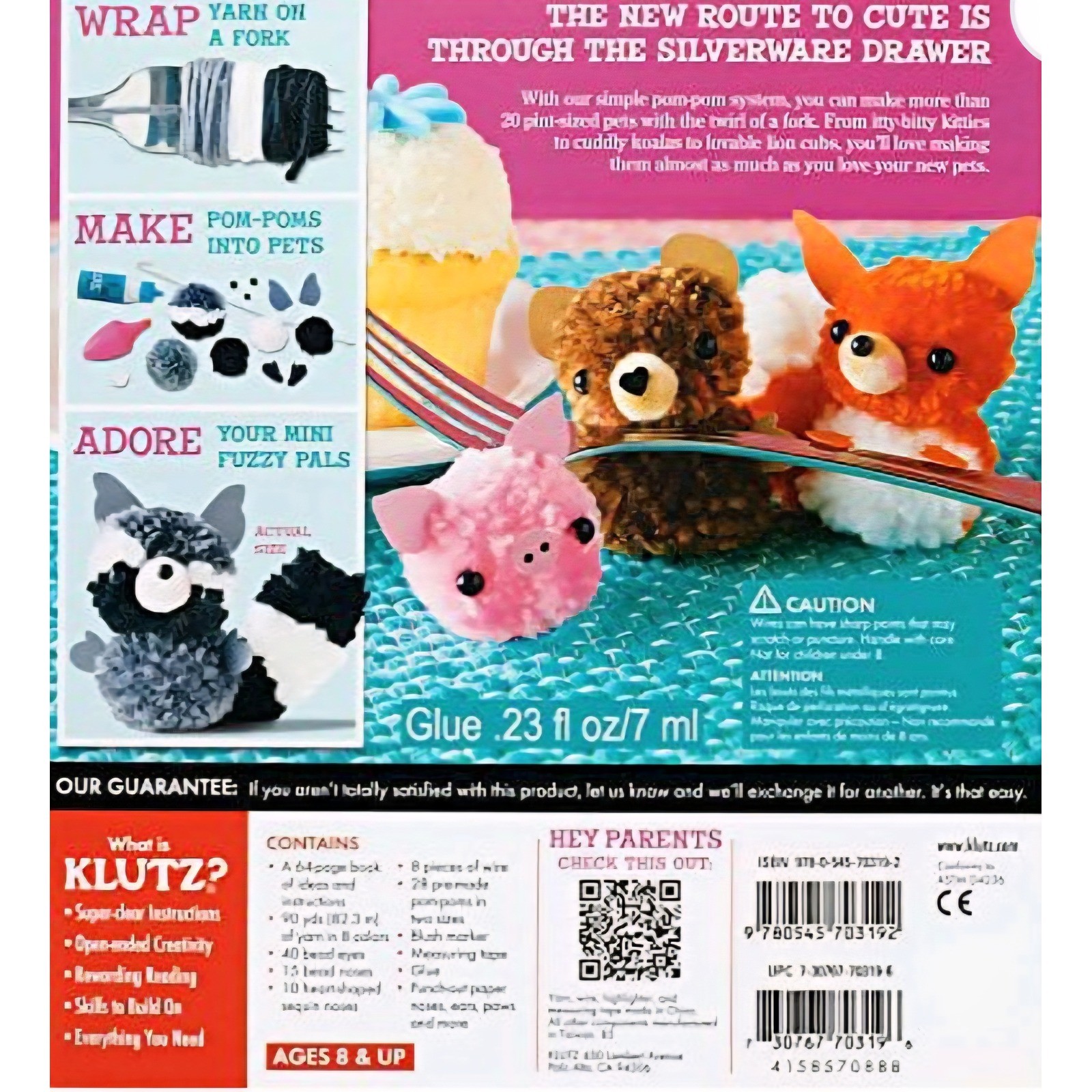 New Klutz Mini Pom-Pom Pets 8″ Length x 1.25″ – Hardcover, by Chorba April