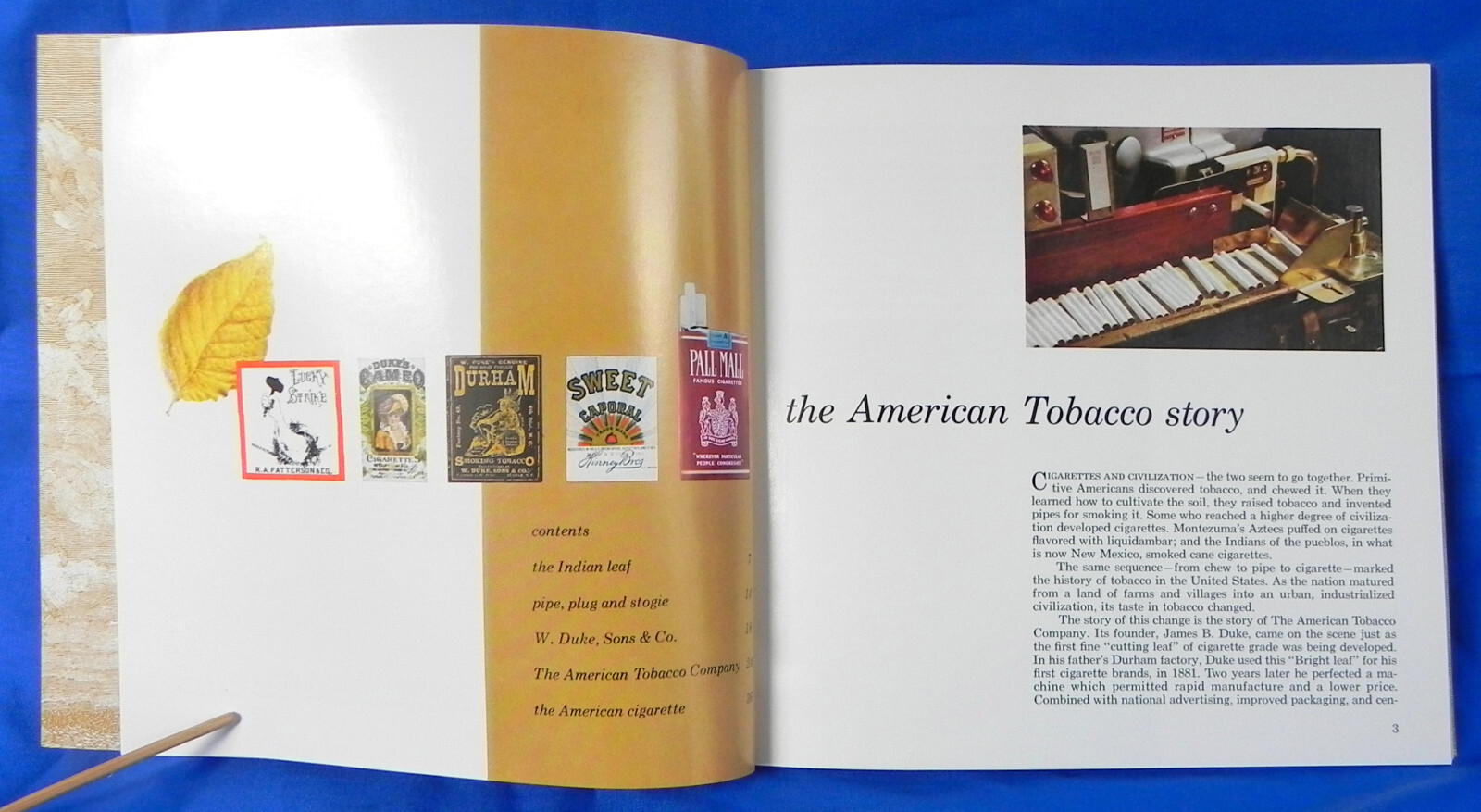 “the American Tobacco story” 1964 Softcover Book, 64 Pages, US Company History