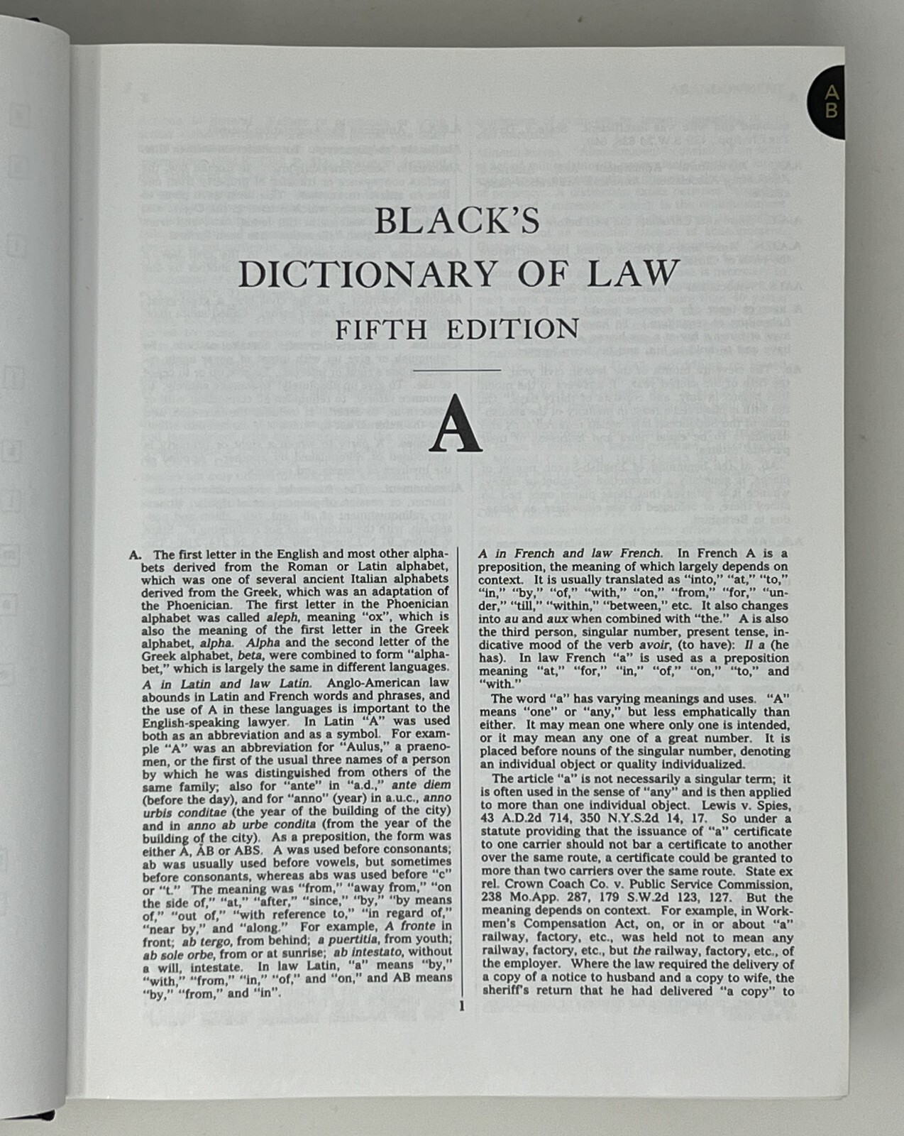 Black’s Law Dictionary: Special Deluxe 5th Ed. by Henry Campbell Black- 1988 HC