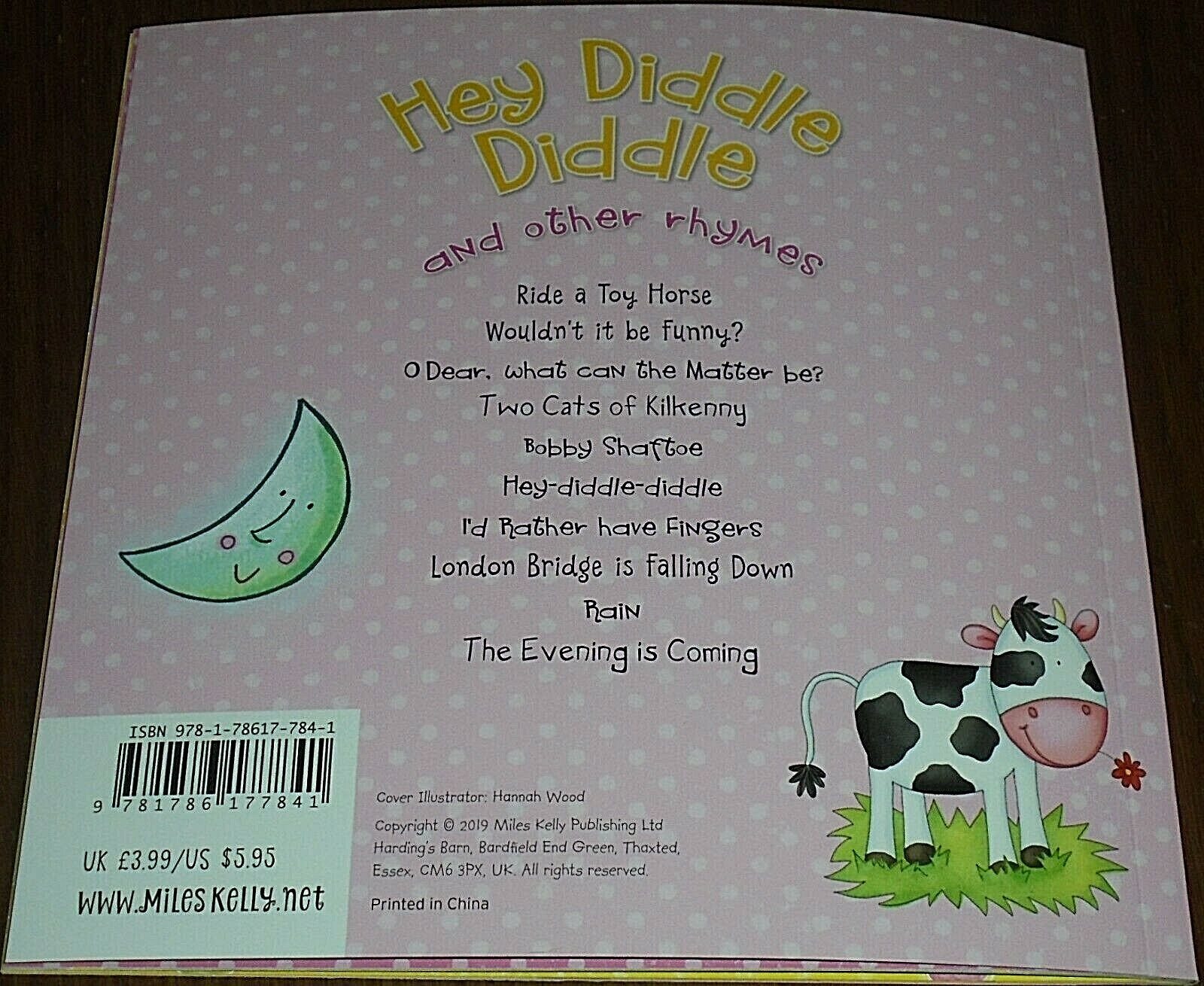 HEY DIDDLE DIDDLE AND OTHER RHYMES BOOK (17cm X 17cm) 2019 BRAND NEW