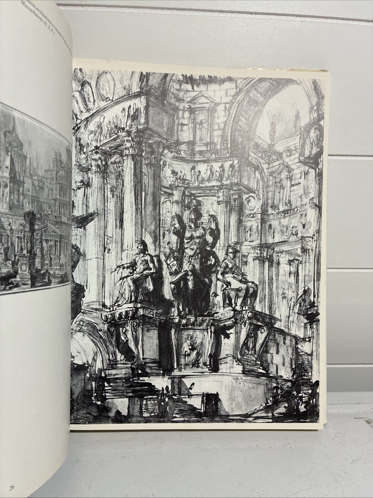 Vintage Piranesi Engraving Etching Book by Jean Jacques Leveque HCDJ Art Italian
