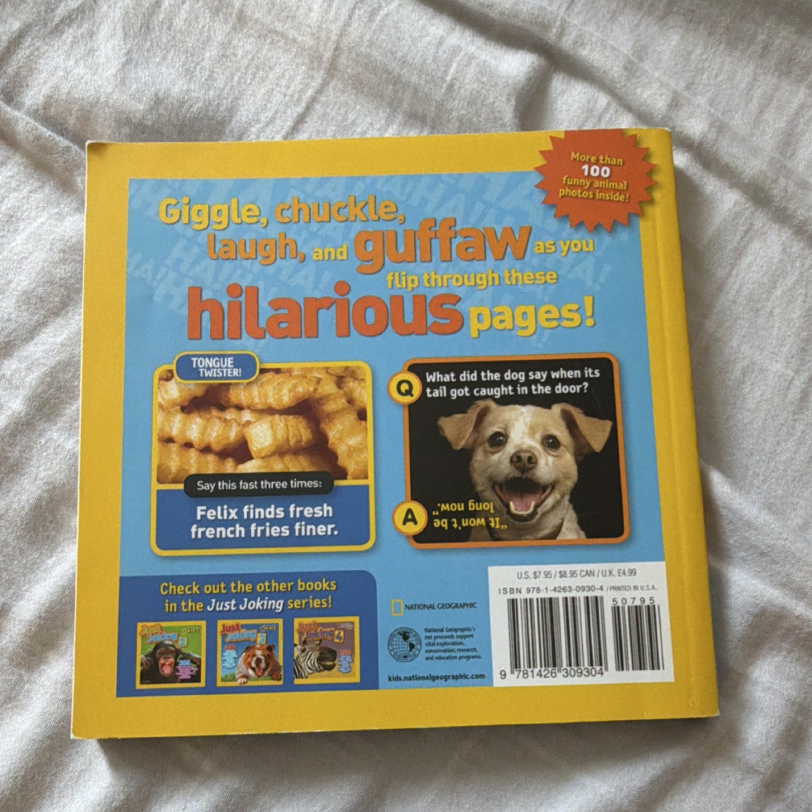 National Geographic Kids Just Joking Hardcover 2012 300 Jokes Tongue Twisters