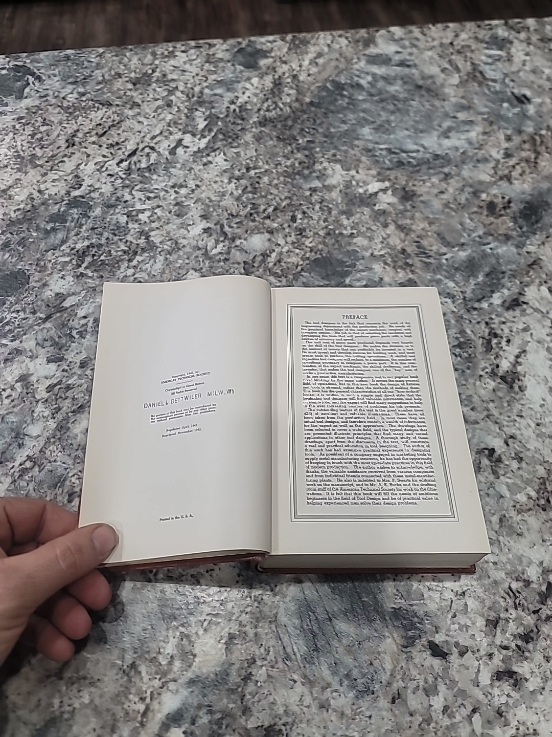 Tool Design By C.B. Cole 1943 Hardcover 498 Pages Illustrated