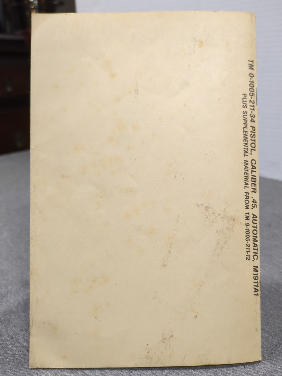 M1911A1 TM 9-1005-211-34 Direct & General Support Maintenance Manual June 1964